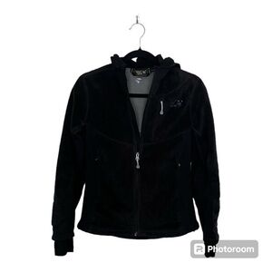 Mountain Hardwear Black Hooded Fleece Jacket S